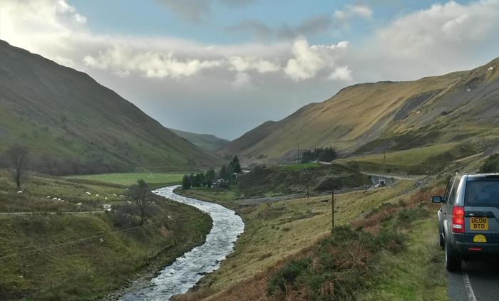 A route through the mountains - past the historic mines of Cwmystwyth.
